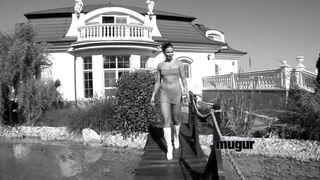 Jasmina Euro Only Anal Facial with Mugur & Lauro Giotto outdoor teasing, body stockings, Booty Tease#1