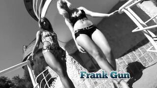 Ivy with Roxy Rockat, Nick Lang and Frank Gun EURO cum swap, nice-looking natural, small titties, Tease#1