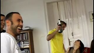 College angels in an orgy get banged in every gap