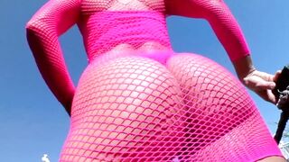 Jasmina Euro Only Anal Facial with Mugur & Lauro Giotto outdoor teasing, body stockings, Butt Tease#2