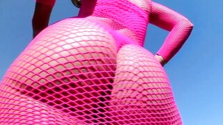 Jasmina Euro Only Anal Facial with Mugur & Lauro Giotto outdoor teasing, body stockings, Butt Tease#2