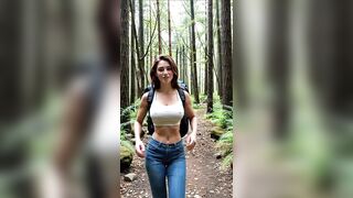 Bitch Lets Herself Be Sexually Touched in the Forest [AI-generated]