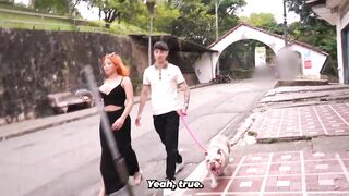 Influencer ends up banging a redhead with massive boobs - what a dick he has!