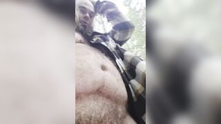 NUDE IN THE CABIN, BIG BALLS ARE LOOSE