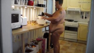 Jen is baking stripped