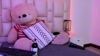 Slutty college cutie desires to screw her shaggy twat while watching a fan masturbate for her on movie scene ca