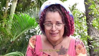 BBW Pink Hair Older Gets Rough BBC Outdoor Booty Banged