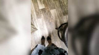 Shemale teases and poses for the camera whilst getting exposed