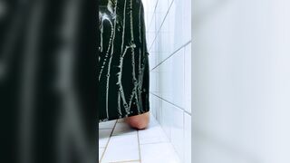 Erika Oak Cums in Latex Skirt