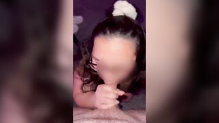 Nerdy college girl giving him a private lesson