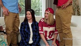 Stepdads Catch Angels Experimenting and Start Group Therapy Sex