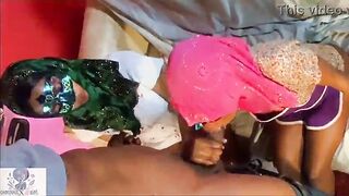 Freaky hijabi housegirl gets tempted while cleaning the house then USED in her holes by degenerate husband and wife!! (Pt.1)