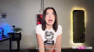 Jademoon sucks schlong until her face is covered in cum.