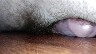 Old man Rubs Spit On His Big Chubby Monster Wang As This stud Humps The Floor