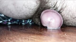Old man Rubs Spit On His Big Chubby Monster Wang As This stud Humps The Floor