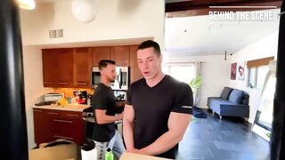 Micky Mallato behind-the-scenes bang with Kane Hardy