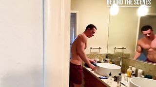 Micky Mallato behind-the-scenes bang with Kane Hardy