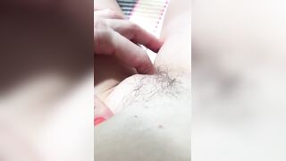 Woman gets all juicy after cumming close up #snatch juice