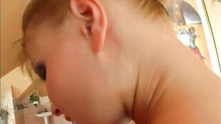 Jo - EURO Solo Masturbation - All Natural Babe Golden-haired Hawt Bitch you wana screw, milk squirt,Tease#3
