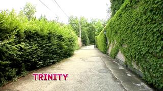 Trinity Hungarian Wench Ass fucked by Nick Lang, outdoor, dress, tall slut, anal drilled, Teaser#1