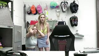 Store Guard Collects Oral Payment From Busty Shoplifters