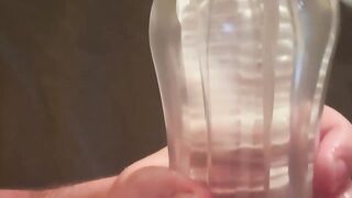 pounding ma transparant fucktoy - double semen flow