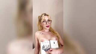 Big bazookas bounce as she teases with fingers