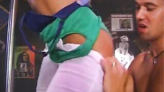 Busty milf wearing high heels gets slammed hard
