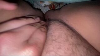 Solitary Female Masturbation - Beauty Rubbing Clitoris and Fingering at Home