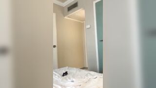 Step Mom shares hotel room walking around naked