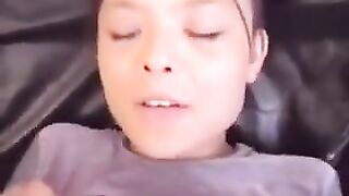 Cute Asian girl with big bazookas drilled