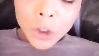 Cute Asian girl with big bazookas drilled