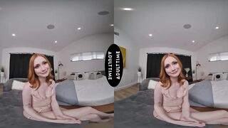 UP CLOSE VR - Scarlet Skies Redhead In Lingerie Teases Then Takes Hard Pov Vr Fuck
