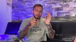 Busty redhead Andrea Castro has a hot interview that ends in fucking with Brian Evansx
