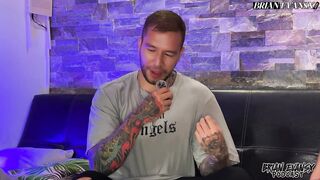 Busty redhead Andrea Castro has a hot interview that ends in fucking with Brian Evansx