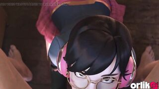 Overwatch D.va Bad Girl Academy - Ruins Test, Takes Mentor’s Wang Deep in Butt