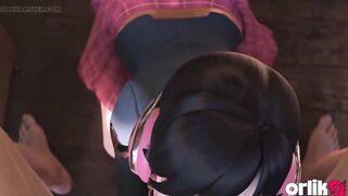Overwatch D.va Bad Girl Academy - Ruins Test, Takes Mentor’s Wang Deep in Butt