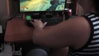 step brother interferes with playing a video game