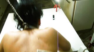 Dark Haired Slut Gets Banged during the time that Tied Up!