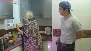 Busty Aged Woman Cooks Her Star Recipe