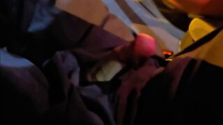 Night Drive PENIS OUT! Finished with cum