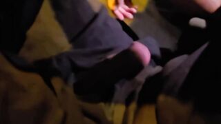 Night Drive PENIS OUT! Finished with cum