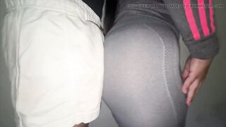 Big-ass Woman Touches a Stranger's Jock