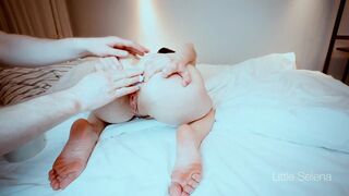Anal stretching with a biggest bowling pin