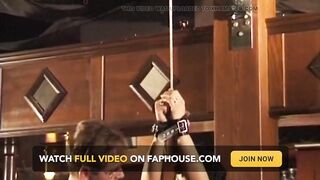Bound Mature MILF in Latex Teased by Slaver Guy
