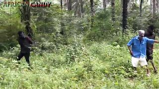Officers who missed their way in the centre of operation found three forest maids and this happened.. somewhere in Africa