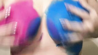 Rubbing body paint on my melons for you.