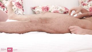 Cute brunette chick drilled by her gracious lover