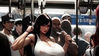Tifa's Incredible Boobs Get Noticed On The Midgar Teach