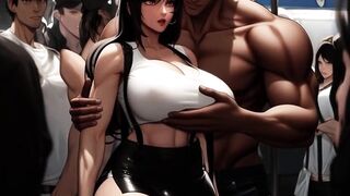 Tifa's Incredible Boobs Get Noticed On The Midgar Teach